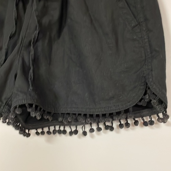 Super Cute J Crew Black Linen Blend  Drawstring Shorts , like new! XS - Picture 6 of 8